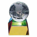 Large Crystal Globe with 2 1/8" Base